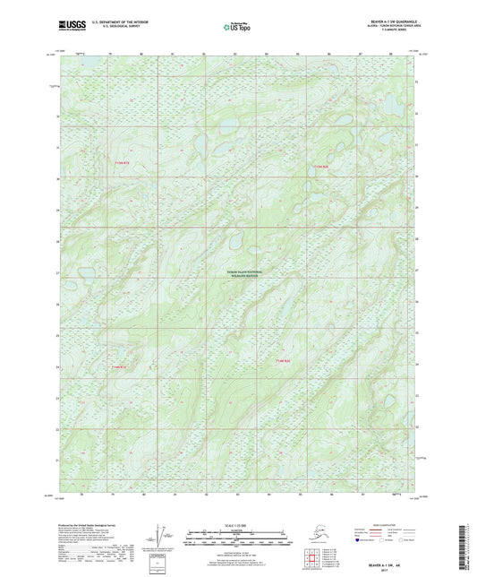 Beaver A-1 SW Alaska US Topo Map Image