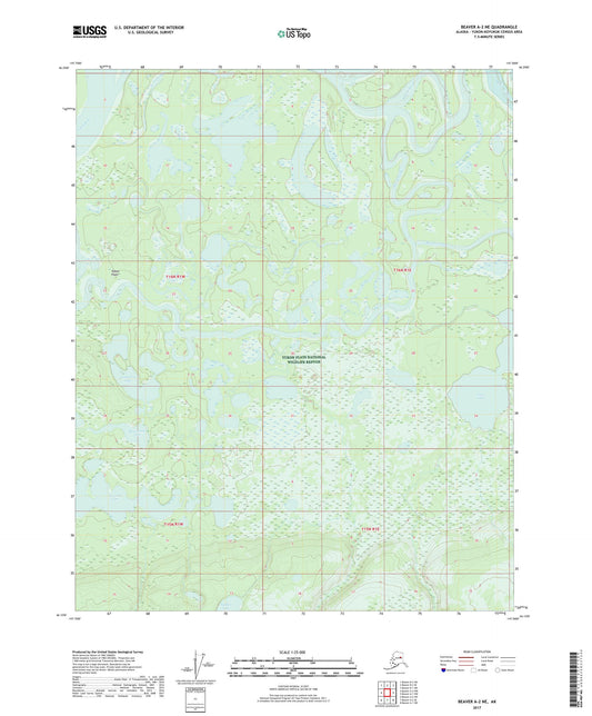 Beaver A-2 NE Alaska US Topo Map Image