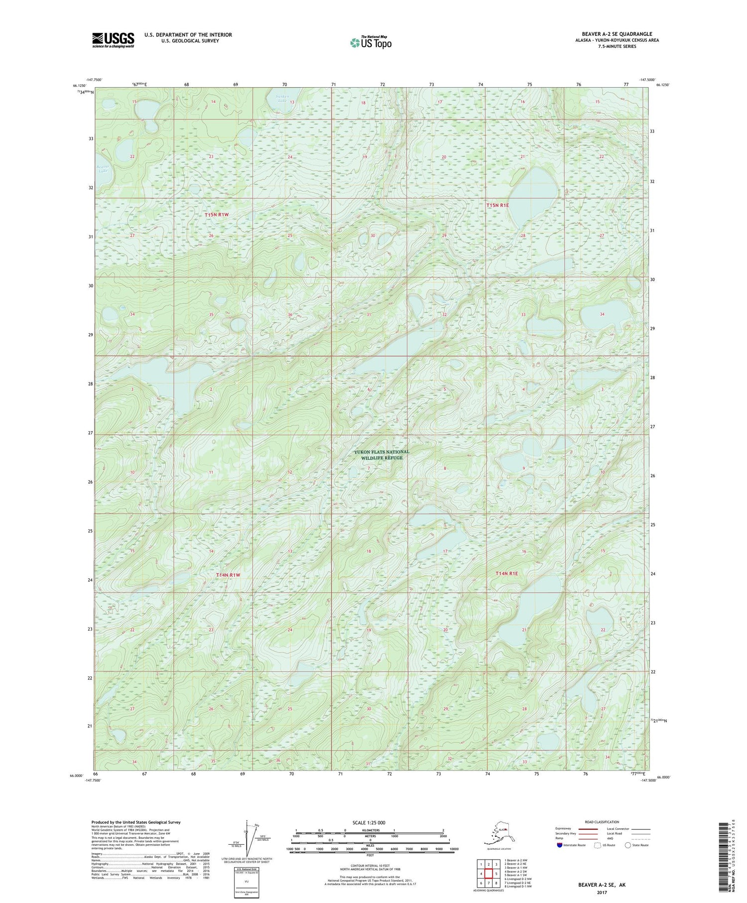 Beaver A-2 SE Alaska US Topo Map Image