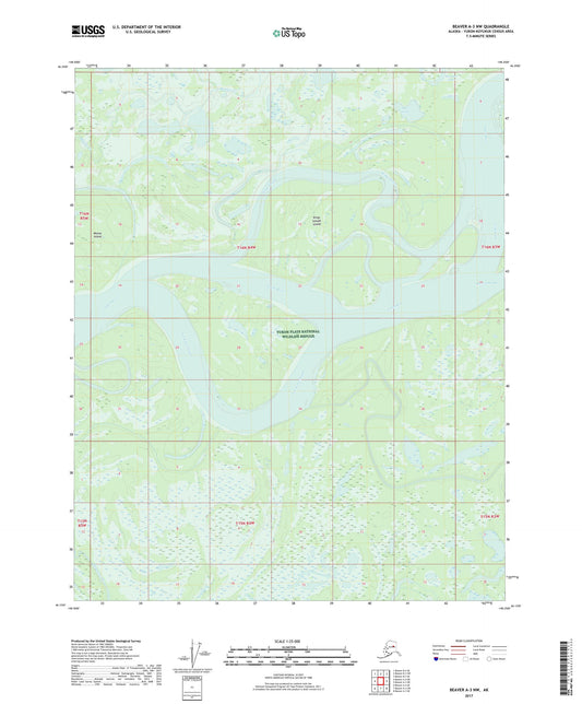 Beaver A-3 NW Alaska US Topo Map Image