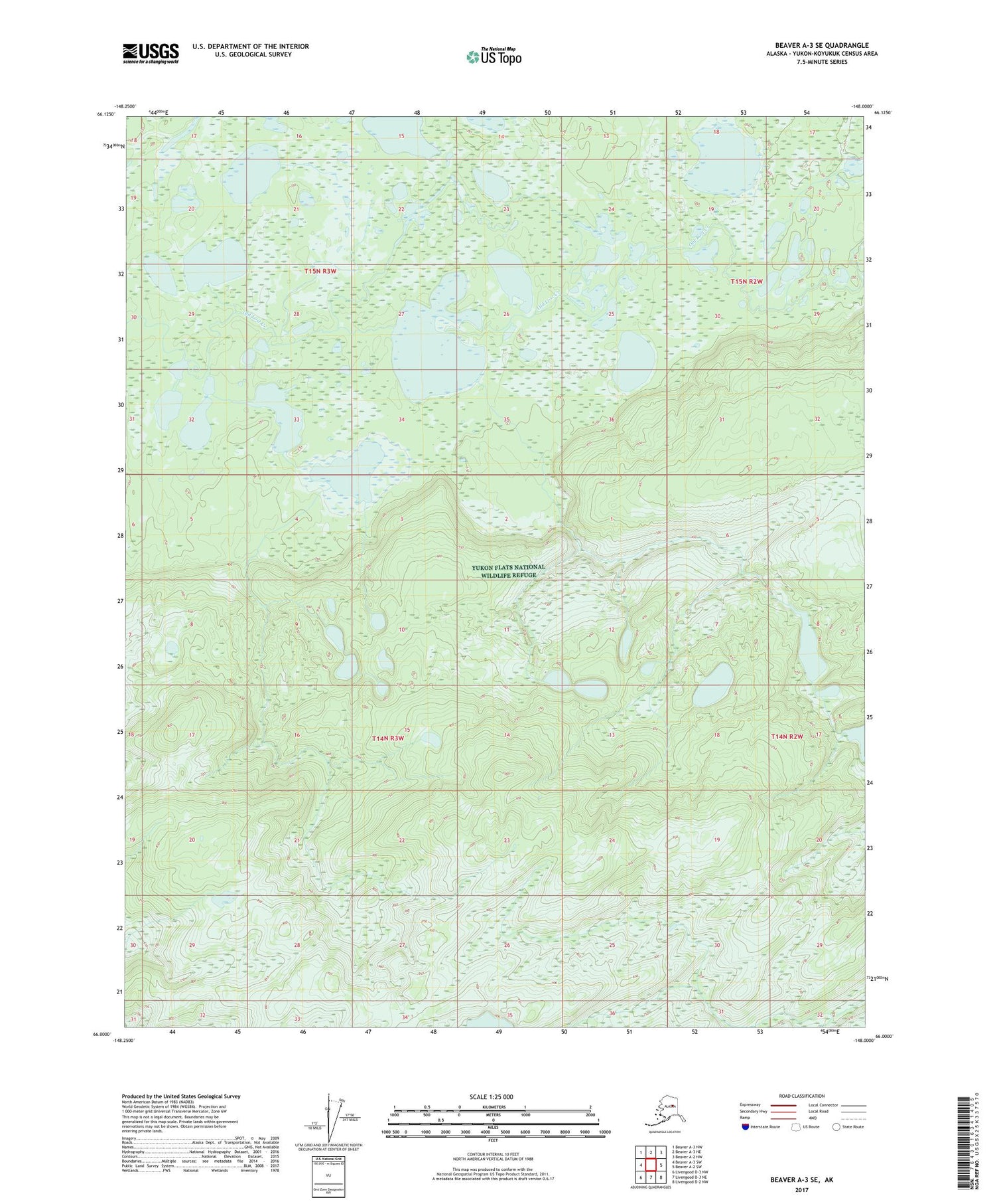 Beaver A-3 SE Alaska US Topo Map Image