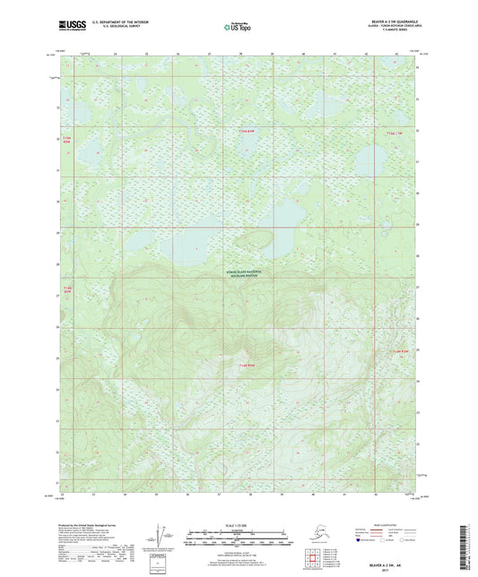 Beaver A-3 SW Alaska US Topo Map Image