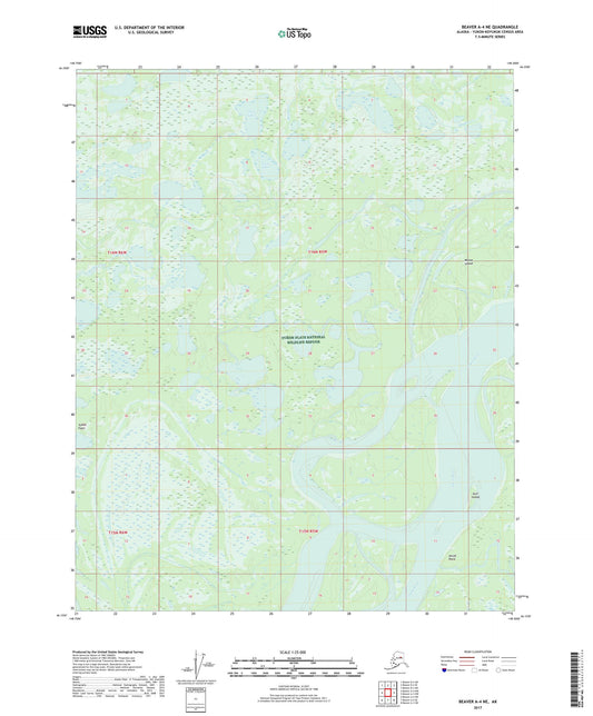 Beaver A-4 NE Alaska US Topo Map Image