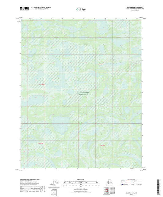 Beaver A-4 NW Alaska US Topo Map Image