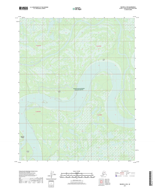 Beaver A-4 SW Alaska US Topo Map Image