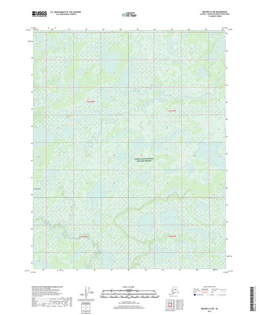 Beaver A-5 NE Alaska US Topo Map Image