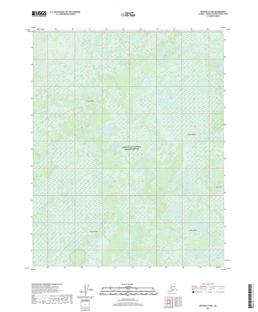 Beaver A-5 NW Alaska US Topo Map Image