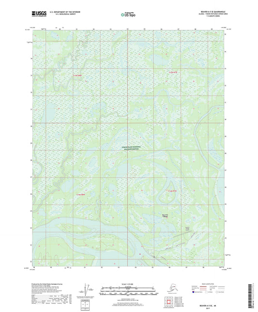 Beaver A-5 SE Alaska US Topo Map Image