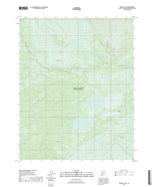 Beaver A-6 NE Alaska US Topo Map Image