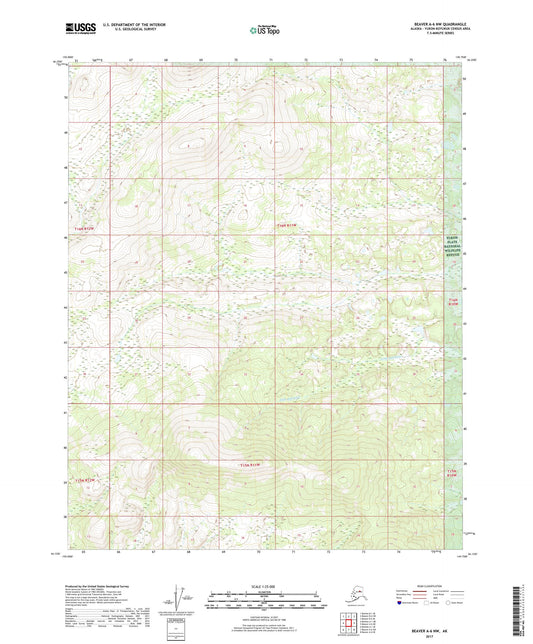Beaver A-6 NW Alaska US Topo Map Image