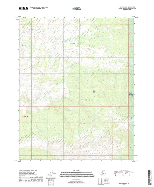 Beaver A-6 SW Alaska US Topo Map Image