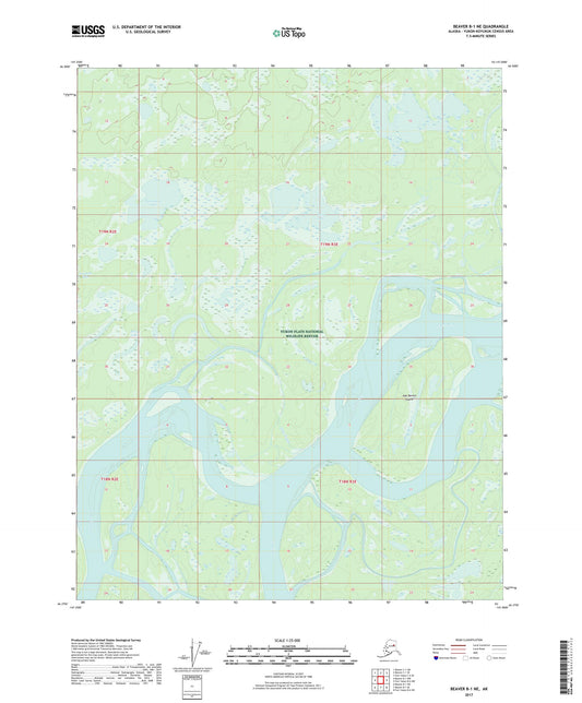 Beaver B-1 NE Alaska US Topo Map Image