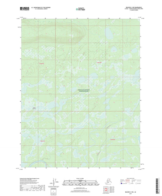 Beaver B-1 NW Alaska US Topo Map Image