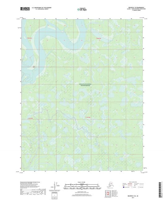 Beaver B-1 SE Alaska US Topo Map Image