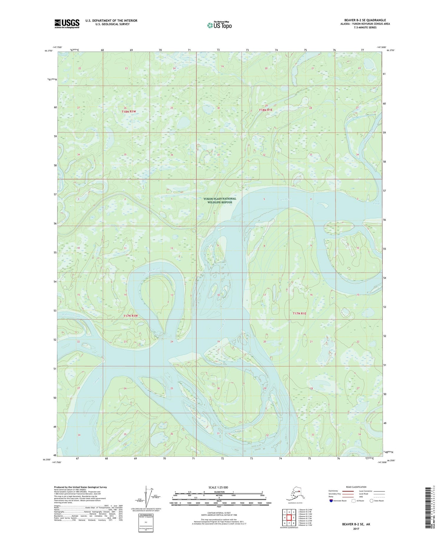 Beaver B-2 SE Alaska US Topo Map Image