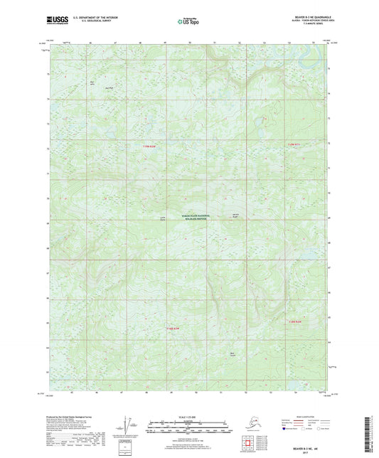 Beaver B-3 NE Alaska US Topo Map Image