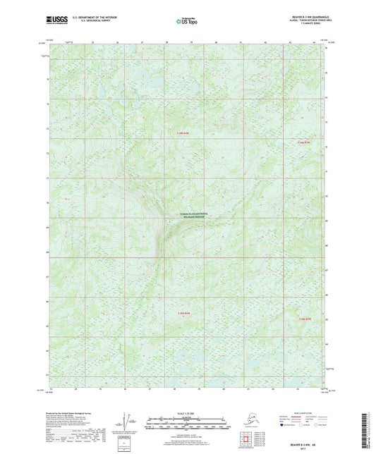Beaver B-3 NW Alaska US Topo Map Image