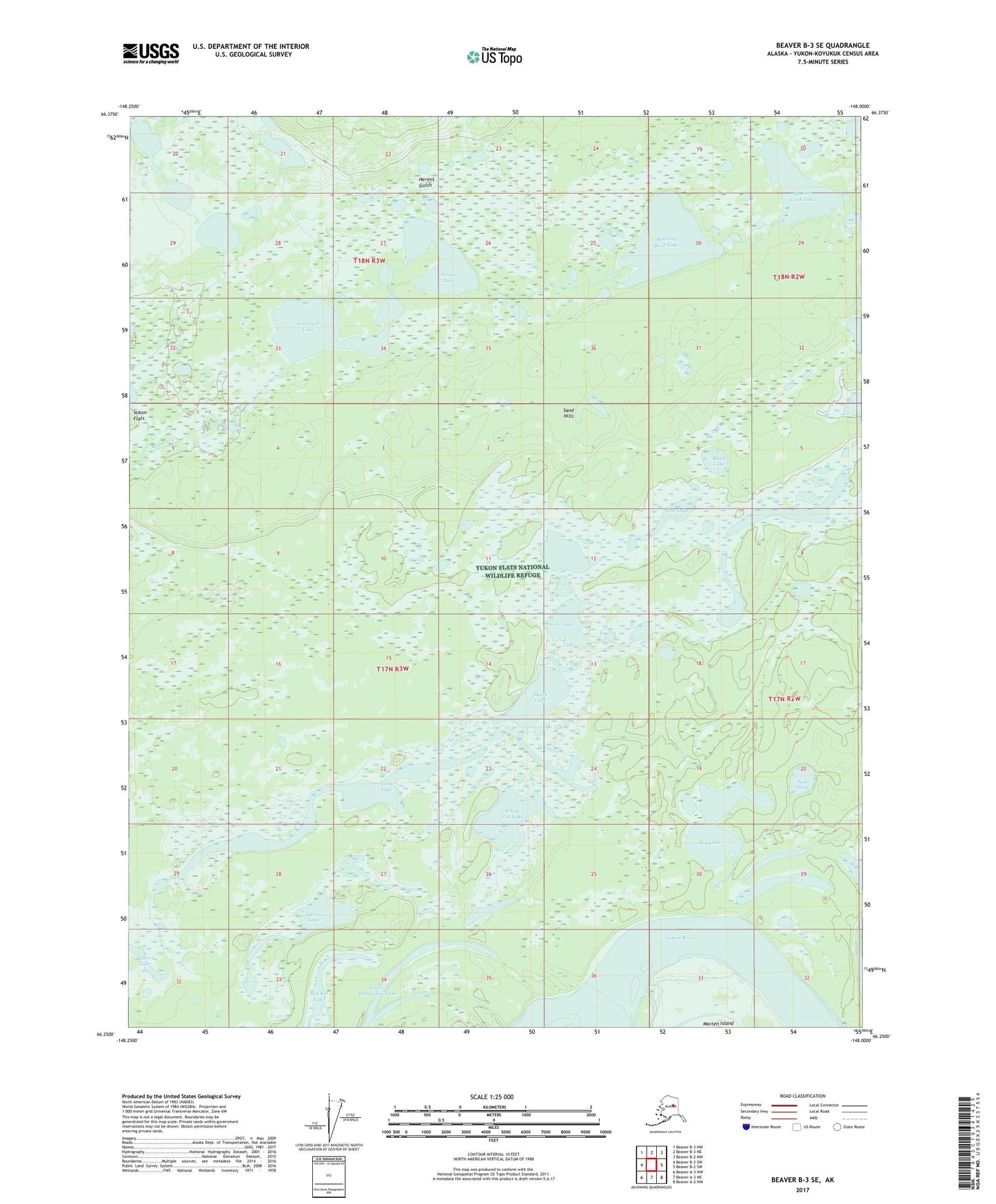 Beaver B-3 SE Alaska US Topo Map Image