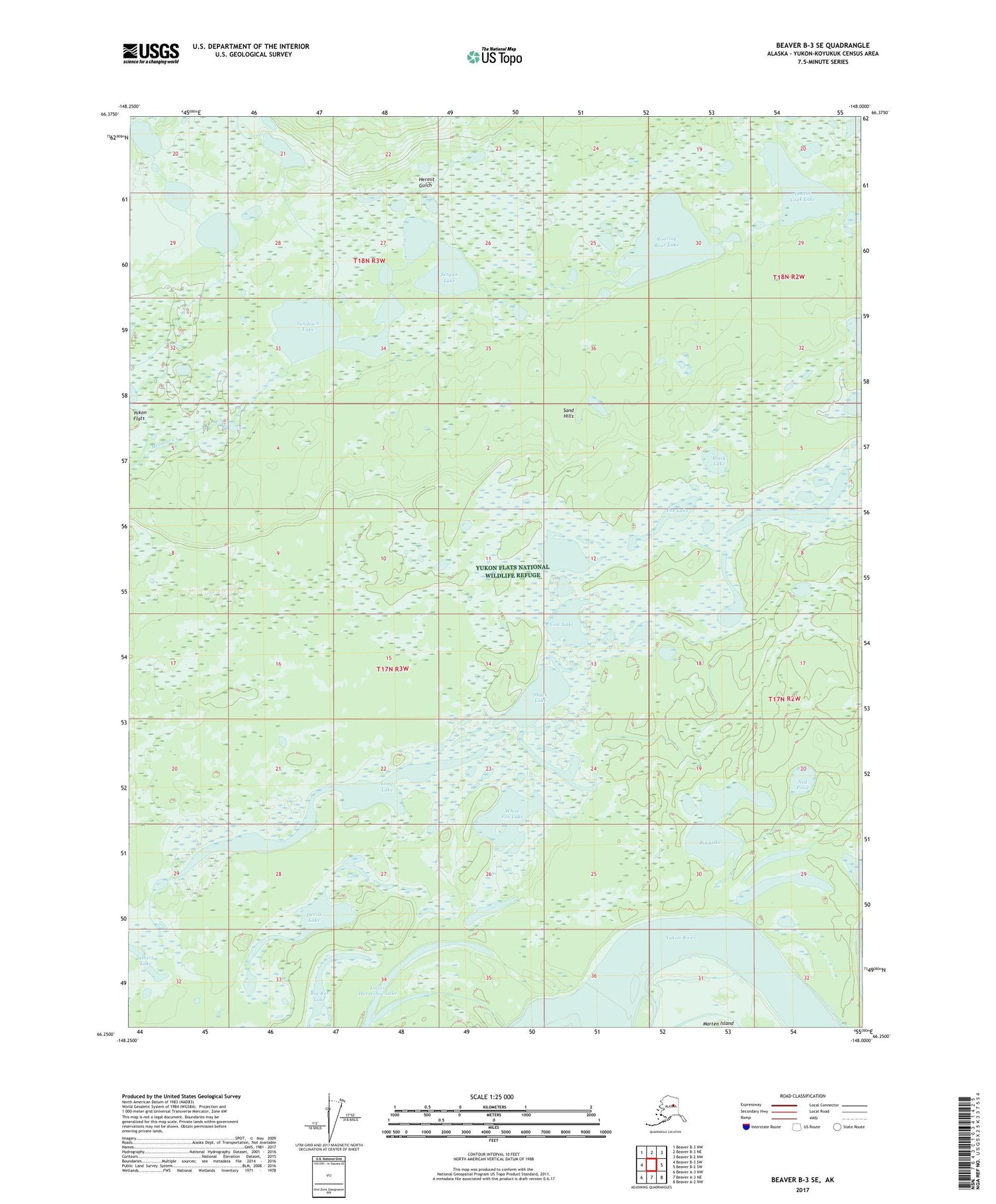 Beaver B-3 SE Alaska US Topo Map Image