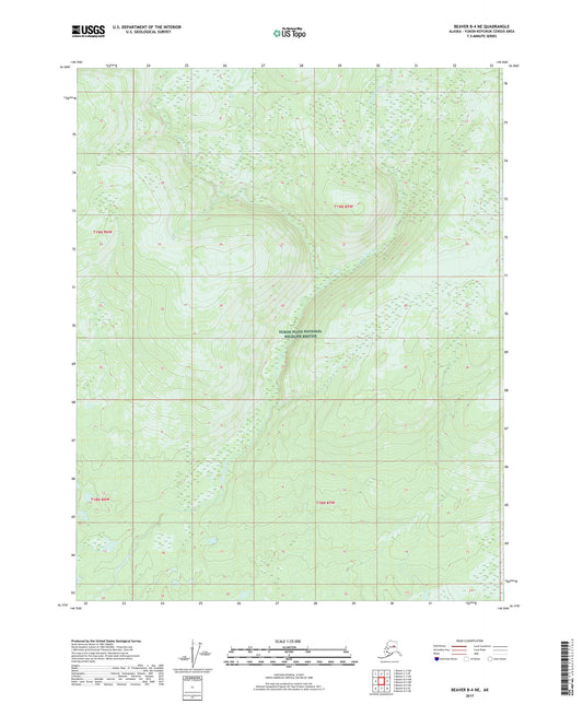 Beaver B-4 NE Alaska US Topo Map Image