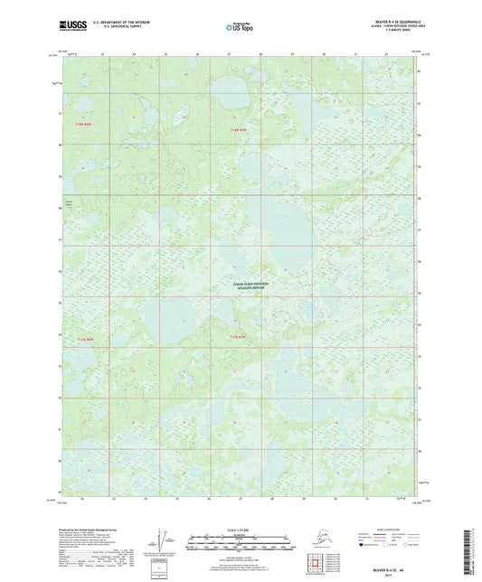 Beaver B-4 SE Alaska US Topo Map Image