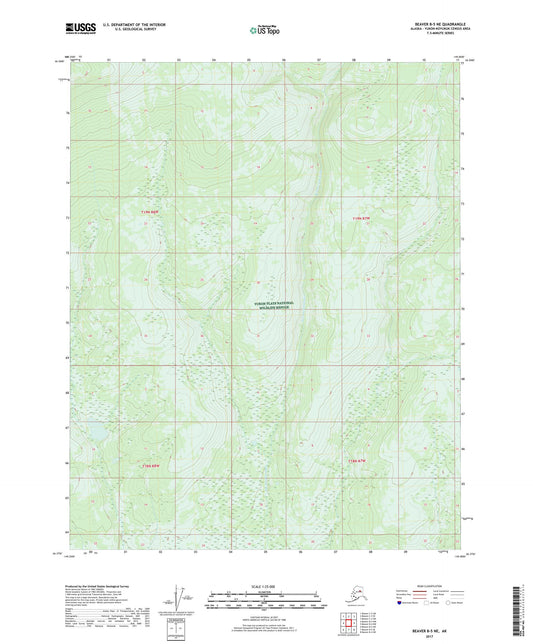 Beaver B-5 NE Alaska US Topo Map Image