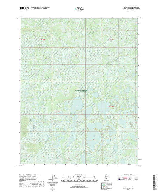 Beaver B-5 SW Alaska US Topo Map Image