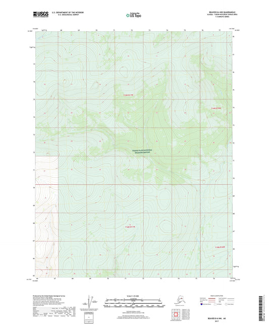 Beaver B-6 NW Alaska US Topo Map Image