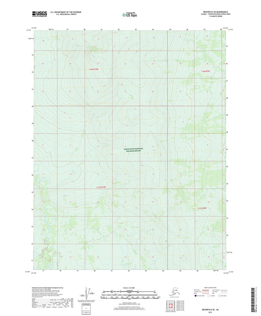Beaver B-6 SE Alaska US Topo Map Image