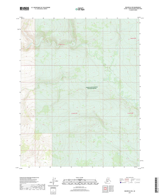 Beaver B-6 SW Alaska US Topo Map Image
