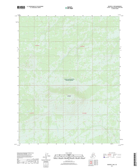 Beaver C-1 NW Alaska US Topo Map Image