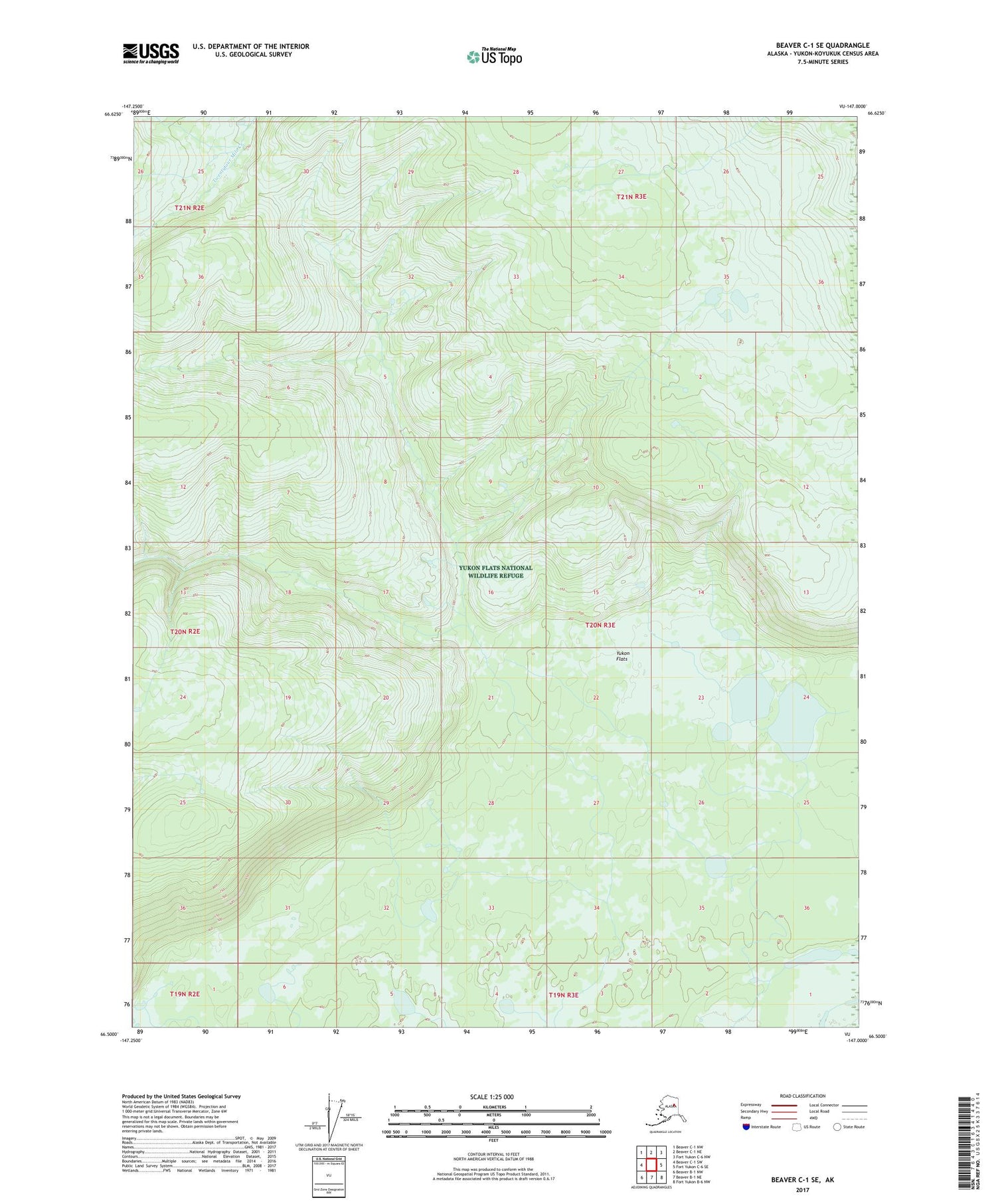 Beaver C-1 SE Alaska US Topo Map Image
