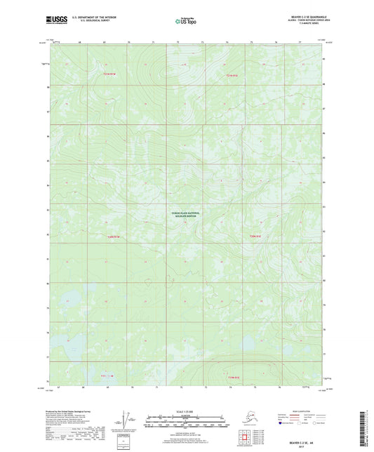Beaver C-2 SE Alaska US Topo Map Image