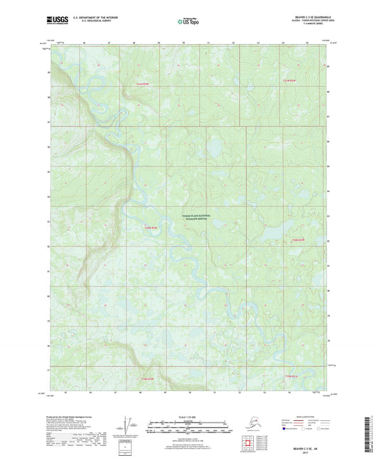 Beaver C-3 SE Alaska US Topo Map Image