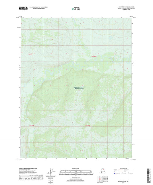 Beaver C-4 NW Alaska US Topo Map Image