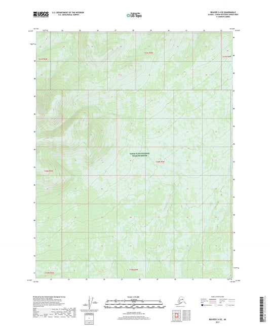 Beaver C-4 SE Alaska US Topo Map Image