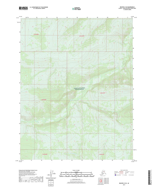 Beaver C-5 SE Alaska US Topo Map Image
