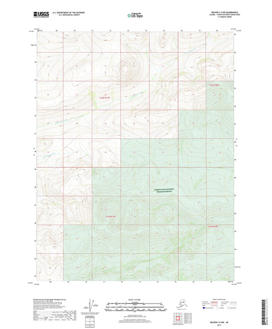 Beaver C-6 NW Alaska US Topo Map Image