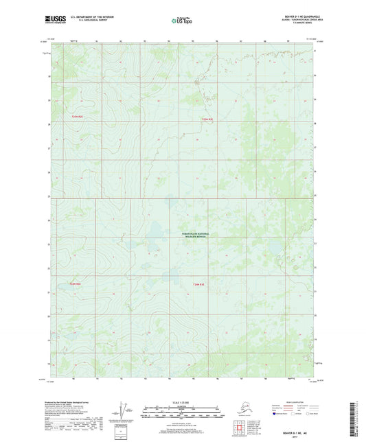 Beaver D-1 NE Alaska US Topo Map Image