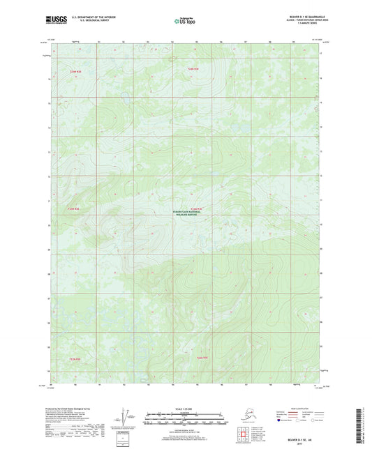Beaver D-1 SE Alaska US Topo Map Image