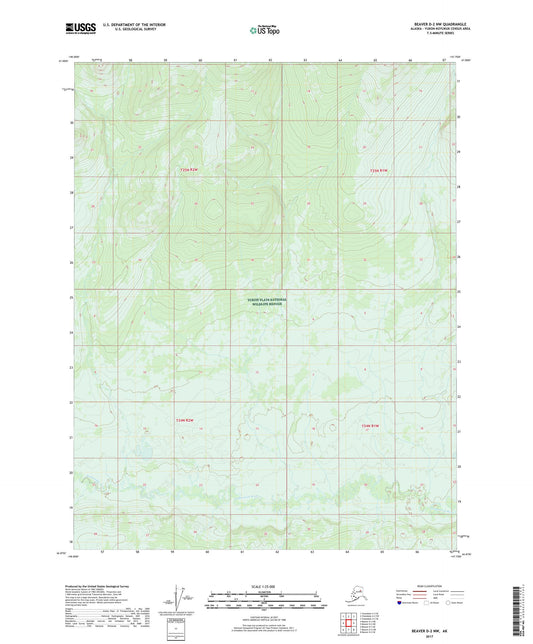 Beaver D-2 NW Alaska US Topo Map Image
