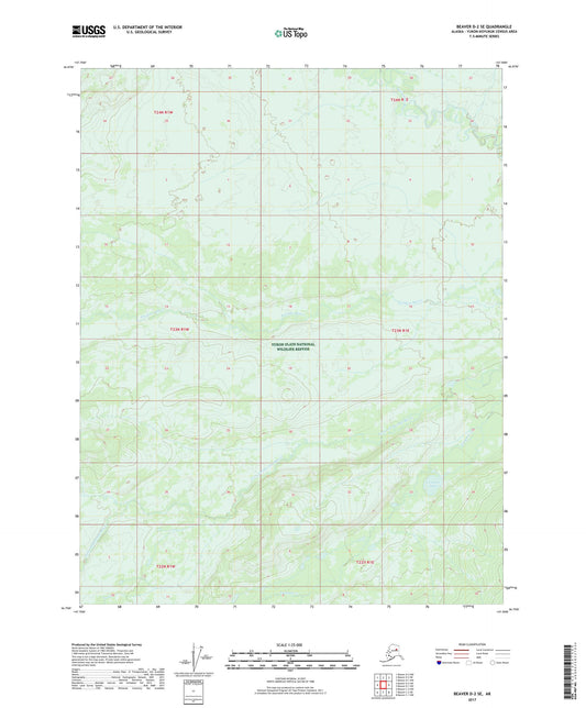 Beaver D-2 SE Alaska US Topo Map Image