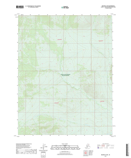Beaver D-3 NW Alaska US Topo Map Image