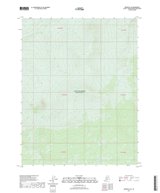 Beaver D-3 SE Alaska US Topo Map Image