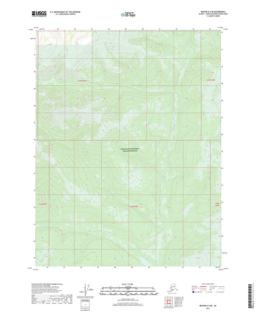 Beaver D-4 NE Alaska US Topo Map Image