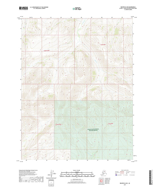 Beaver D-6 NE Alaska US Topo Map Image