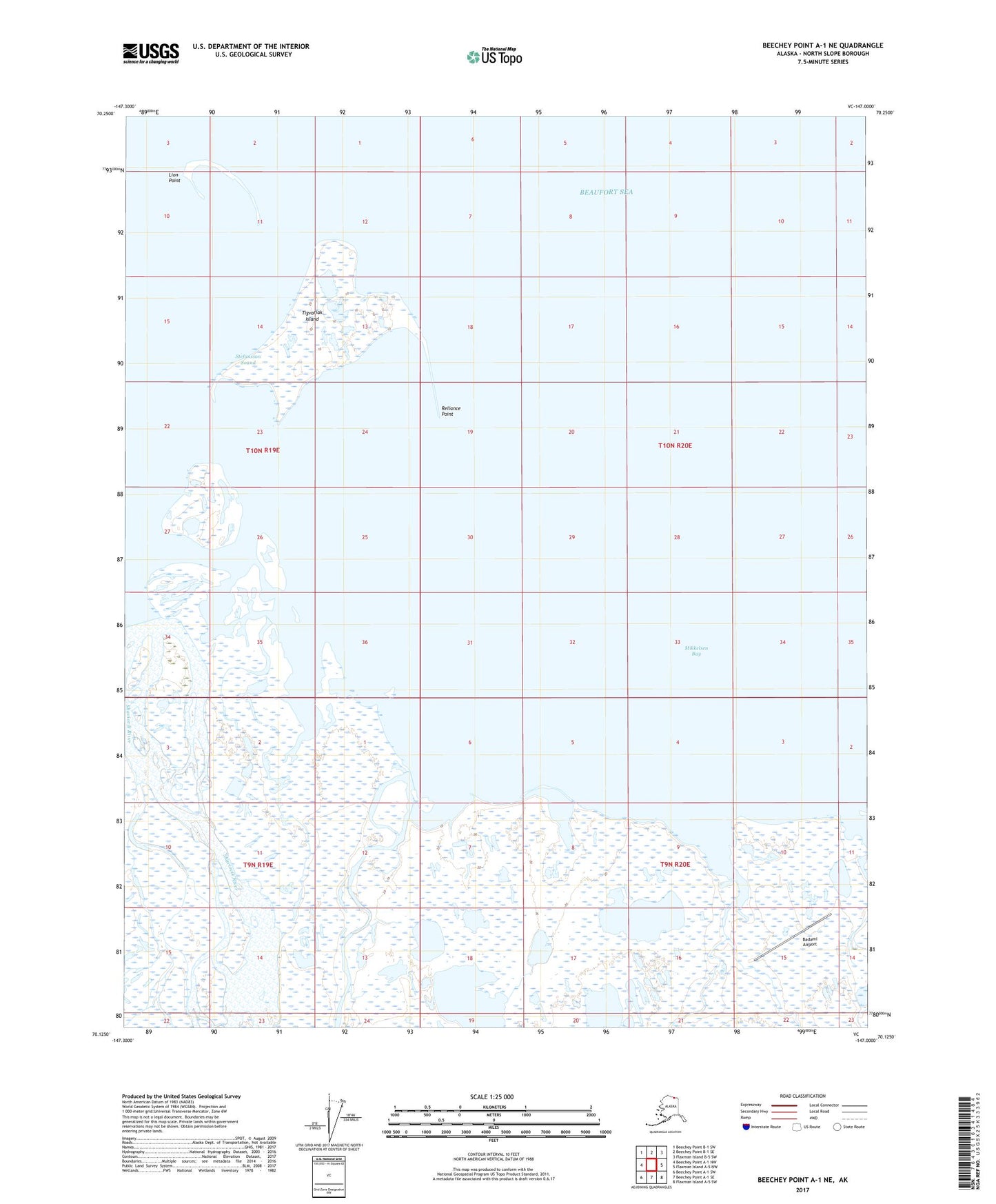 Beechey Point A-1 NE Alaska US Topo Map Image