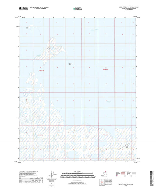 Beechey Point A-1 NE Alaska US Topo Map Image