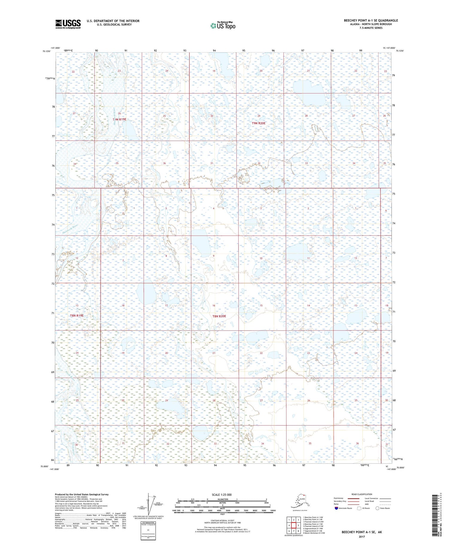 Beechey Point A-1 SE Alaska US Topo Map Image