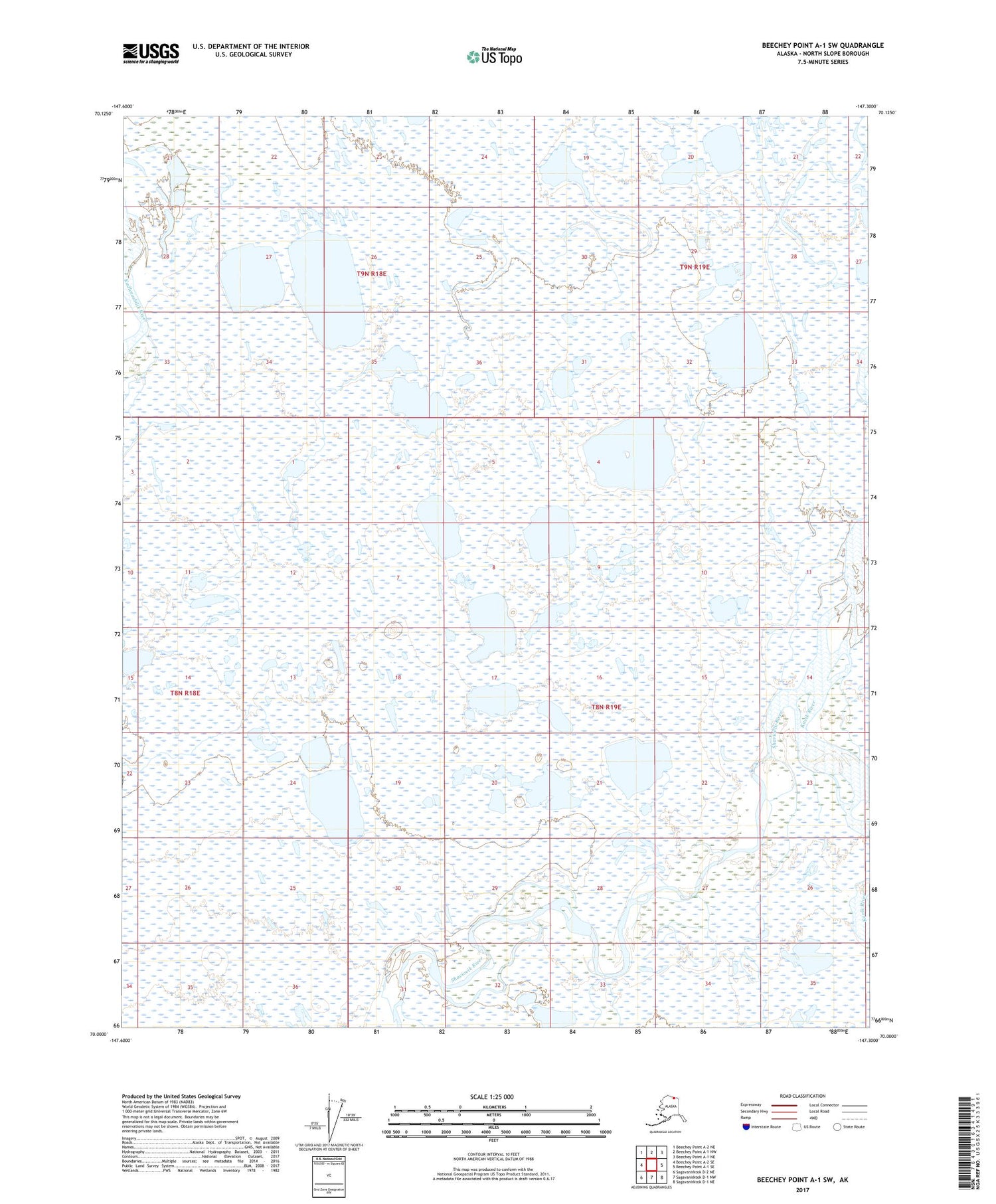 Beechey Point A-1 SW Alaska US Topo Map Image
